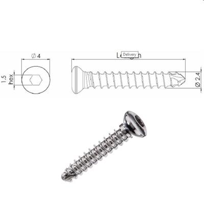 [E004468] Csst Self Tapping Hex Screw 2.4 12mm Ss