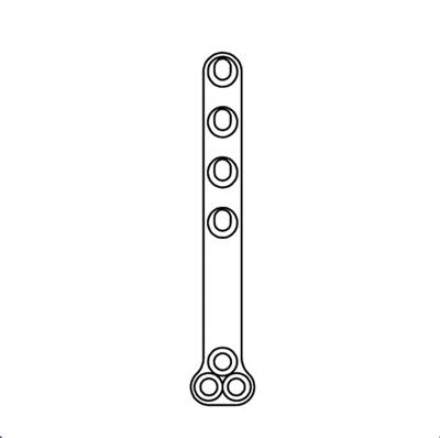 [E004478] T-Plate Dcp 2.0mm, 7 Holes, 50mm