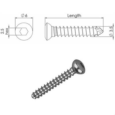 [E004536] Csst Self Tapping Hex Screw 3.5 40mm Ss