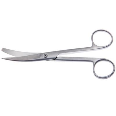 [E004639] Dressing Scissors Blunt/Sharp Curved 130mm