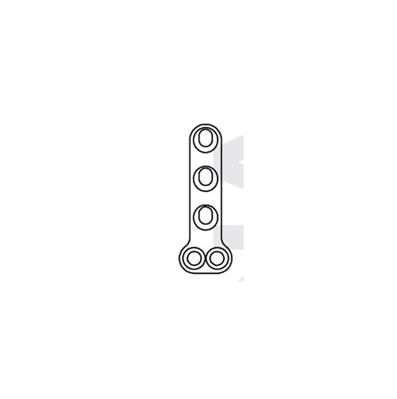 [E004964] T-Plate 2.0mm 5 Hole, 2 Hole Head 25mm