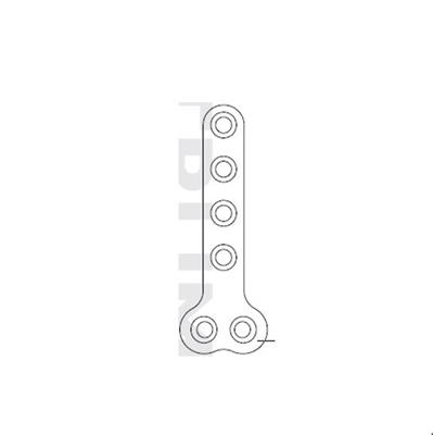 [E005054] 3.5mm T Plate 6 Hole 62mm Long 2 Holes Distally