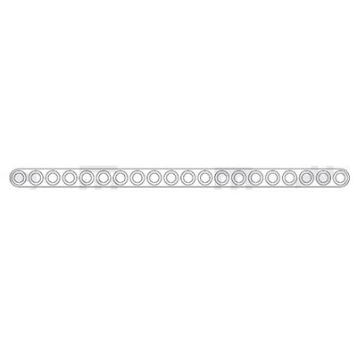 [E005056] Cuttable Plate 3.5mm Screws 20 Holes 150mm Long