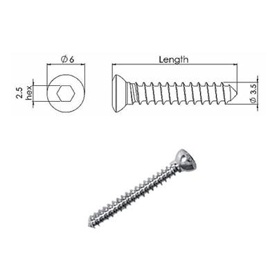 [E005066] 3.5mm Cortical Screw 30mm