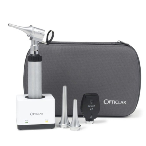 [E005259] Opticlar Otoscope & Opthalmoscope Kit With Desk Handle And Single Port Charger