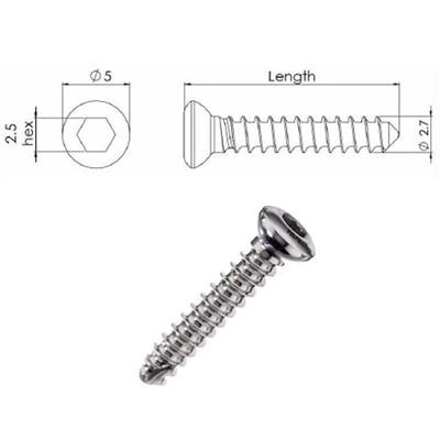 [E005295] Csst Self Tapping Hex Screw 2.7 12mm Ss
