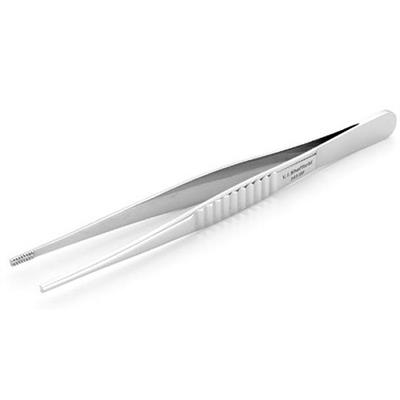 [E005863] Connective Tissue Forceps Adson Brown Tip 180mm