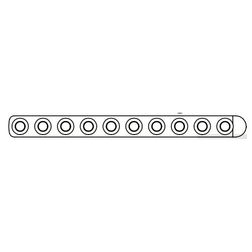 [E007804] Stacked Locking Hole Plate 2.4mm 10 Hole 73mm Long