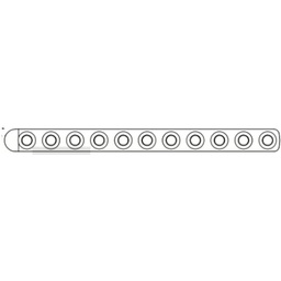 [E007805] Stacked Locking Hole Plate 2.4mm 11 Hole 80mm Long