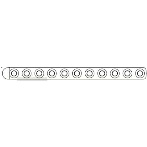 [E007805] Stacked Locking Hole Plate 2.4mm 11 Hole 80mm Long
